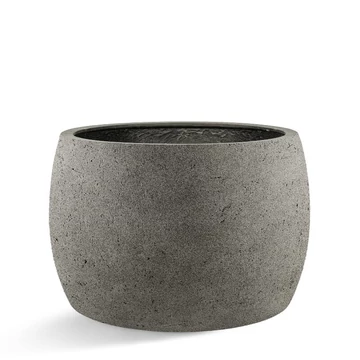 Luca Lifestyle Grigio Modern bowl alacsony kaspó betonszürke színű kültéri fagyálló óriás kaspó