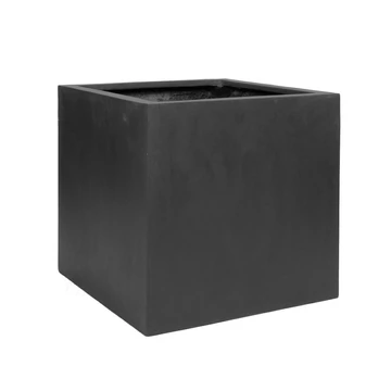 Block M, 40 cm - fekete kültéri fagyálló kocka kaspó E1003-40-01