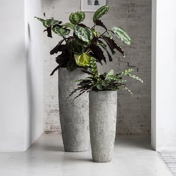 Dax L barna 80cm magas kültéri fagyálló kaspó pottery pots