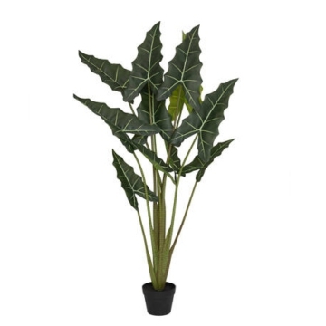 Alocasia UV álló dekorációs műnövény 140cm magas műanyag cserépben