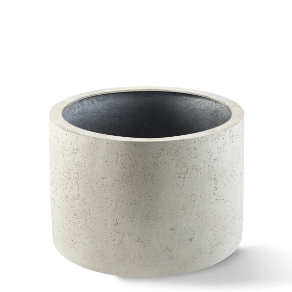 Luca Lifestyle Grigio Cylinder antik fehér színú kültéri fagyálló óriás kaspó