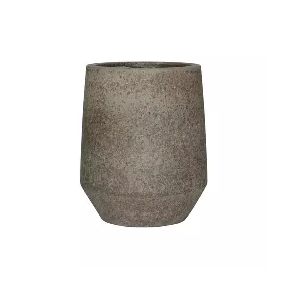 Harith kerek íves kültéri kaspó diorit szőrke színben a Pottery Pots Stone kollekciójából
