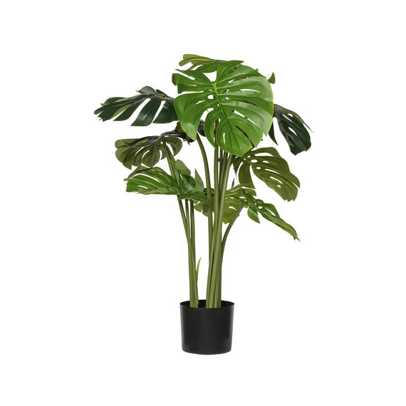 Monstera könnyezőpálma UV álló dekorációs műnövény 180cm magas műanyag cserépben